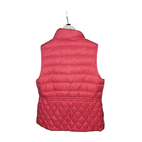 Talbots Quilted Puffer Vest M Pink With Zip Pockets & Front Closure - Picture 2 of 10